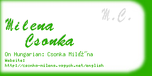 milena csonka business card